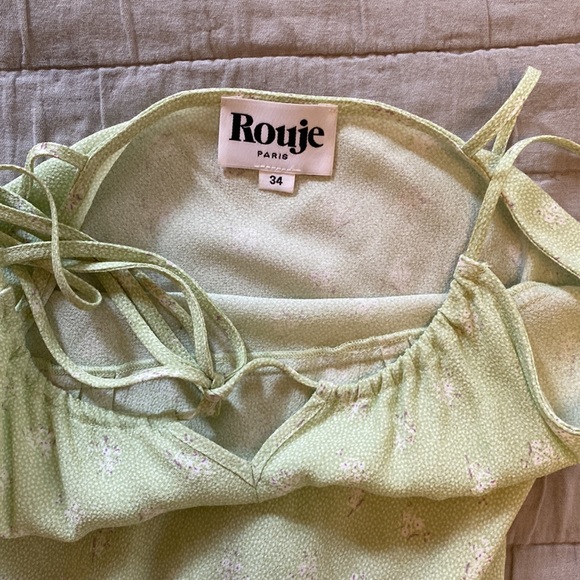 Rouje midi dress in green floral print - Picture 4 of 4